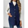 image:imageMakeMeChic Womens Maternity Vest Jacket Corduroy Sleeveless Button Down Jackets BlazerRoyal Blue