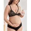 image:imageMakeMeChic Womens Nursing Bras for Breastfeeding Bodily Lace Sheer Maternity Lingerie BraletteBlack Lace