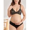 image:imageMakeMeChic Womens Nursing Bras for Breastfeeding Bodily Lace Sheer Maternity Lingerie BraletteBlack Lace