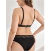 image:imageMakeMeChic Womens Nursing Bras for Breastfeeding Bodily Lace Sheer Maternity Lingerie BraletteBlack Lace