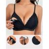 image:imageMakeMeChic Womens Nursing Bras for Breastfeeding Bodily Lace Sheer Maternity Lingerie BraletteBlack Solid