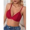 image:imageMakeMeChic Womens Nursing Bras for Breastfeeding Bodily Lace Sheer Maternity Lingerie BraletteBurgundy