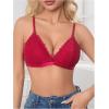 image:imageMakeMeChic Womens Nursing Bras for Breastfeeding Bodily Lace Sheer Maternity Lingerie BraletteBurgundy