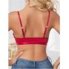 image:imageMakeMeChic Womens Nursing Bras for Breastfeeding Bodily Lace Sheer Maternity Lingerie BraletteBurgundy