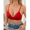 image:imageMakeMeChic Womens Nursing Bras for Breastfeeding Bodily Lace Sheer Maternity Lingerie BraletteRed