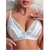 image:imageMakeMeChic Womens Nursing Bras for Breastfeeding Bodily Lace Sheer Maternity Lingerie BraletteWhite