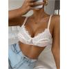 image:imageMakeMeChic Womens Nursing Bras for Breastfeeding Bodily Lace Sheer Maternity Lingerie BraletteWhite B