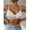 image:imageMakeMeChic Womens Nursing Bras for Breastfeeding Bodily Lace Sheer Maternity Lingerie BraletteWhite B