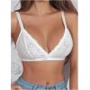 image:imageMakeMeChic Womens Nursing Bras for Breastfeeding Bodily Lace Sheer Maternity Lingerie BraletteWhite Floral Lace