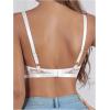 image:imageMakeMeChic Womens Nursing Bras for Breastfeeding Bodily Lace Sheer Maternity Lingerie BraletteWhite Floral Lace