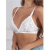 image:imageMakeMeChic Womens Nursing Bras for Breastfeeding Bodily Lace Sheer Maternity Lingerie BraletteWhite Floral Lace