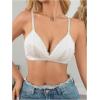 image:imageMakeMeChic Womens Nursing Bras for Breastfeeding Bodily Lace Sheer Maternity Lingerie BraletteWhite Solid