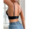 image:imageMakeMeChic Womens Spaghetti Strap Nursing Bra Floral Lace Scallop Trim Breastfeeding BraletteBlack