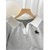 image:imageMakeMeChic Womens Summer 2 Piece Outfits Short Sleeve Collared Golf Shirt and Shorts SetGrey