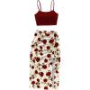 image:imageMAKEMECHIC Womens 2 Piece Summer Vacation Outfits Sleeveless Cami Crop Tops Floral Skirt SetRusty Rose