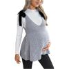 image:imageMakeMeChic Womens Maternity Sweater Vest Sleeveless Open Back Tie Shoulder Fall Pregnancy Knit TopGrey