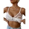 image:imageMakeMeChic Womens Nursing Bras for Breastfeeding Bodily Lace Sheer Maternity Lingerie BraletteWhite B