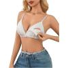 image:imageMakeMeChic Womens Nursing Bras for Breastfeeding Bodily Lace Sheer Maternity Lingerie BraletteWhite Solid