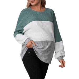 image:imageMakeMeChic Womens Maternity T Shirt Color Block Long Sleeve Round Neck Pregnancy Tee TopMulticolor