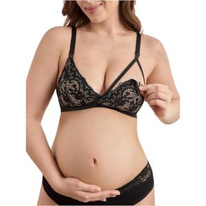 image:imageMakeMeChic Womens Nursing Bras for Breastfeeding Bodily Lace Sheer Maternity Lingerie BraletteBlack Lace