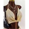 image:imageMakeMeChic Womens 2 Piece Fall Outfits Tie Open Back Crop Halter Top and Mini Shorts Going Out OutfitsGold