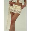 image:imageMakeMeChic Womens 2 Piece Summer Outfits Textured Halter Top and Mini Skirt Y2K Matching SetWhite
