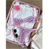 image:imageMakeMeChic Womens Boho Micro Thong Bikini Sets Cheetah Gingham High Cut Sexy Cute Bathing Suit SwimsuitHot Pink Floral