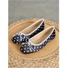 image:imageMakeMeChic Womens Bow Knot Polka Dots Flat Shoes Beaded Closed Toe Ballet Spring Summer FlatsBlack