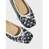 image:imageMakeMeChic Womens Bow Knot Polka Dots Flat Shoes Beaded Closed Toe Ballet Spring Summer FlatsBlack