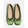 image:imageMakeMeChic Womens Bow Knot Polka Dots Flat Shoes Beaded Closed Toe Ballet Spring Summer FlatsGreen