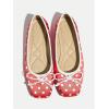 image:imageMakeMeChic Womens Bow Knot Polka Dots Flat Shoes Beaded Closed Toe Ballet Spring Summer FlatsRed