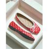 image:imageMakeMeChic Womens Bow Knot Polka Dots Flat Shoes Beaded Closed Toe Ballet Spring Summer FlatsRed
