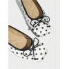 image:imageMakeMeChic Womens Bow Knot Polka Dots Flat Shoes Beaded Closed Toe Ballet Spring Summer FlatsWhite