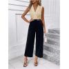 image:imageMakeMeChic Womens Collared Bodysuits Wrap V Neck Sleeveless Dressy Business Casual Blouse TopsApricot