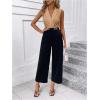 image:imageMakeMeChic Womens Collared Bodysuits Wrap V Neck Sleeveless Dressy Business Casual Blouse TopsBrown