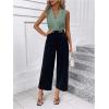 image:imageMakeMeChic Womens Collared Bodysuits Wrap V Neck Sleeveless Dressy Business Casual Blouse TopsMint Green