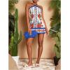 image:imageMakeMeChic Womens Halter Mini Dresses Summer Backless Tropical Caribbean Outfits Boho Beach DressesBlue Floral