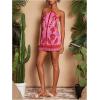 image:imageMakeMeChic Womens Halter Mini Dresses Summer Backless Tropical Caribbean Outfits Boho Beach DressesPink
