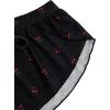 image:imageMakeMeChic Womens Pajama Bottoms Floral Print Tie Front Micro Short Side Slit Summer Lounge ShortsBlack