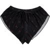 image:imageMakeMeChic Womens Pajama Bottoms Floral Print Tie Front Micro Short Side Slit Summer Lounge ShortsBlack