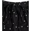 image:imageMakeMeChic Womens Pajama Bottoms Floral Print Tie Front Micro Short Side Slit Summer Lounge ShortsBlack White