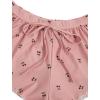 image:imageMakeMeChic Womens Pajama Bottoms Floral Print Tie Front Micro Short Side Slit Summer Lounge ShortsMulticolor C