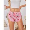 image:imageMakeMeChic Womens Pajama Bottoms Floral Print Tie Front Micro Short Side Slit Summer Lounge ShortsRed and Pink