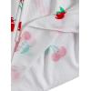 image:imageMakeMeChic Womens Pajama Bottoms Floral Print Tie Front Micro Short Side Slit Summer Lounge ShortsRed and White