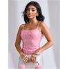 image:imageMakeMeChic Womens Sequin Tops Y2K Sparkly Glitter Cami Top Going Out Cute Spaghetti Strap TopPink