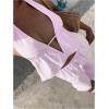 image:imageMakeMeChic Womens Summer 2 Piece Sets Backless Halter Tank Top Wide Leg Linen Pants Set Vacation OutfitsStriped Pink