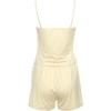 image:imageMakeMeChic Womens Summer 2 Piece Sets Deep V Neck Cami Crop Tops Mini Shorts Cute Lounge Pajama SetsYellow