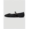 image:imageMakeMeChic Womens Summer Ballet Flats Brown Suede Loafers Bow Knot Buckle Closed Toe Leather ShoesBlack Plain