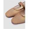 image:imageMakeMeChic Womens Summer Ballet Flats Brown Suede Loafers Bow Knot Buckle Closed Toe Leather ShoesLight Brown