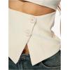 image:imageMakeMeChic Womens Summer Cute Dressy Tops Trendy Backless Tank Top Cut Out Sleeveless ShirtApricot